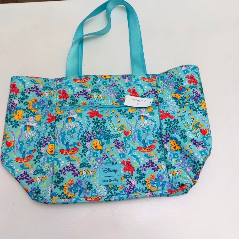 Vera Bradley Disney Little Mermaid Reactive drawstring family tote NWT